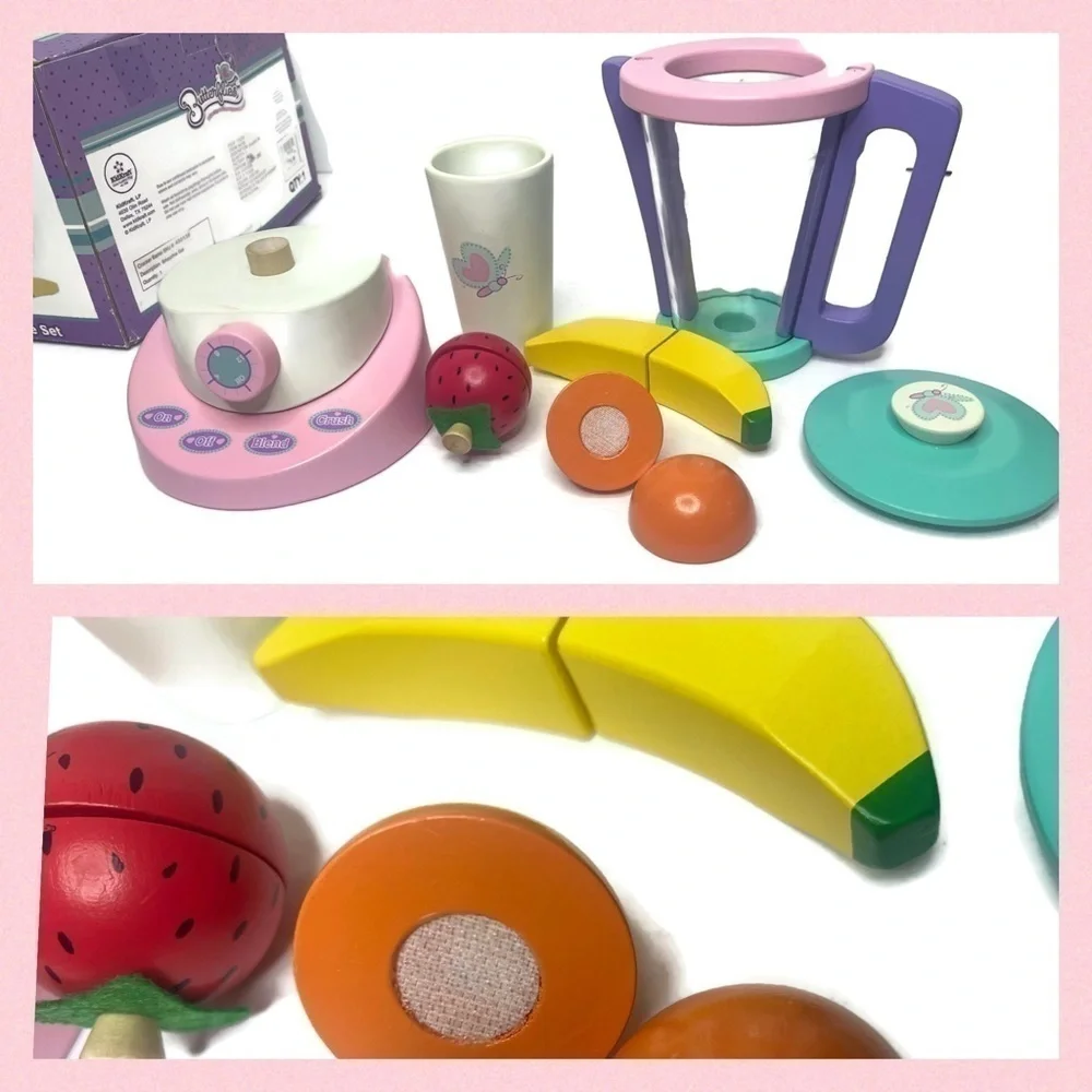 Butterflies KidKraft Smoothie Toy Blender Wooden Fruit Set